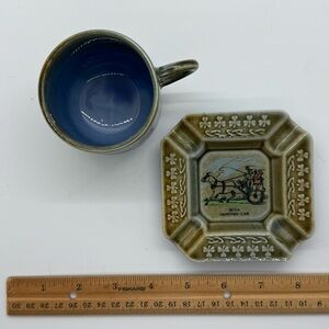 Vintage Wade Pottery Mug and Ashtray/Catchall Jaunting Car